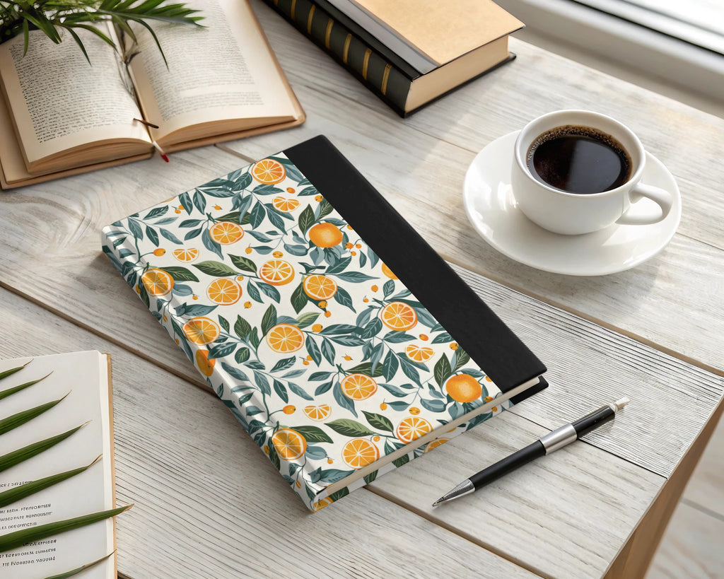 Citrus Floral Design Hardcover Journal Notebook