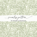 Elegant Green Leaf Seamless Pattern by Moore & Mountain