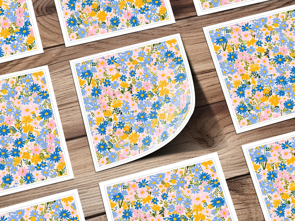 Vibrant Floral Pattern Decorative Paper Sheets Product