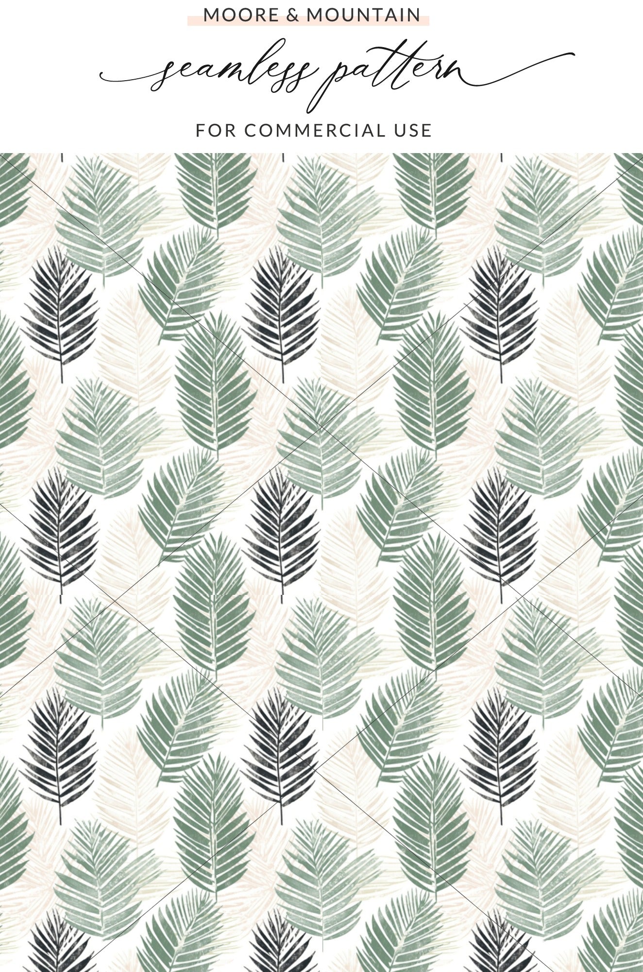 Elegant Seamless Leaf Pattern for Commercial Use Product