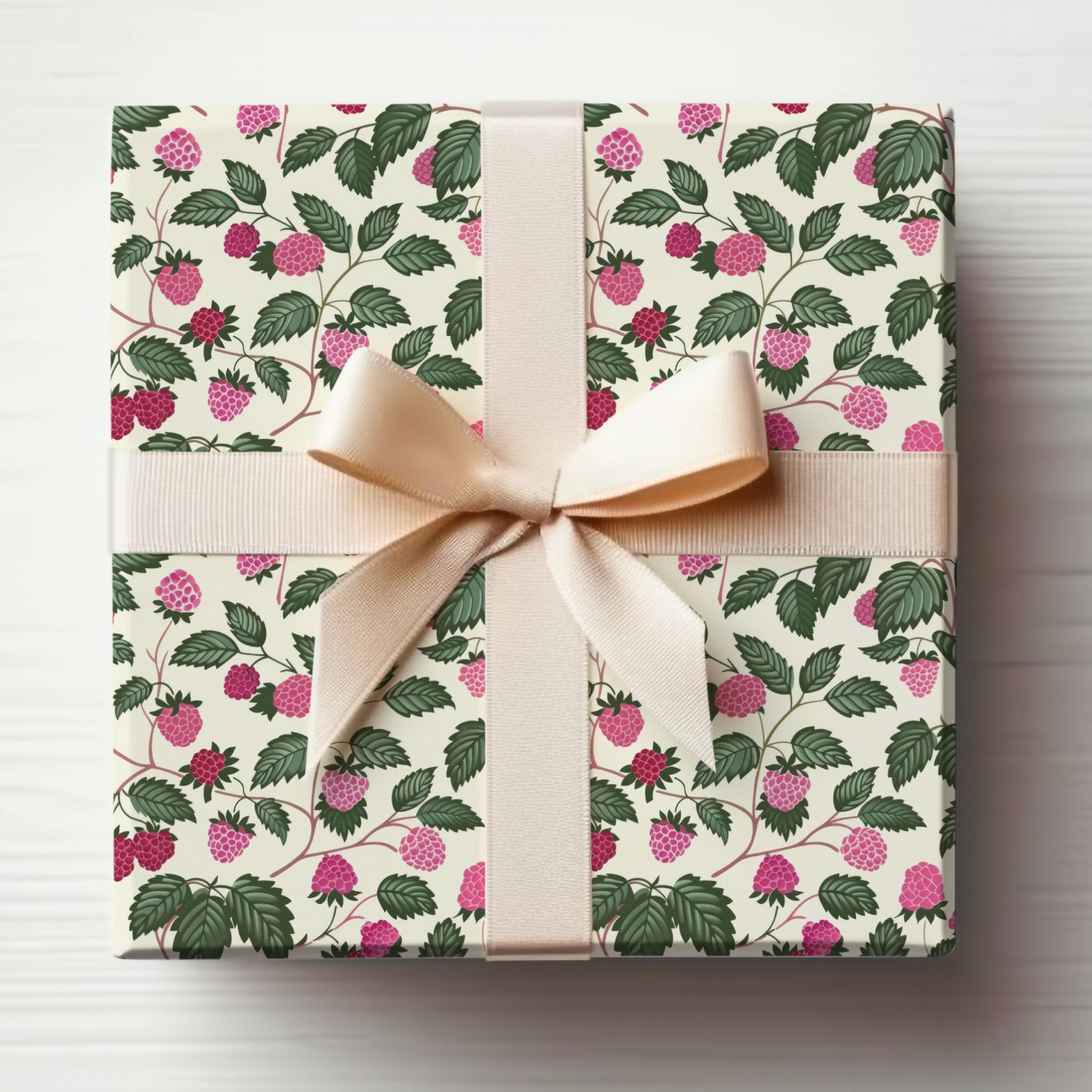 Elegant Raspberry Pattern Gift Wrap Present Decorations