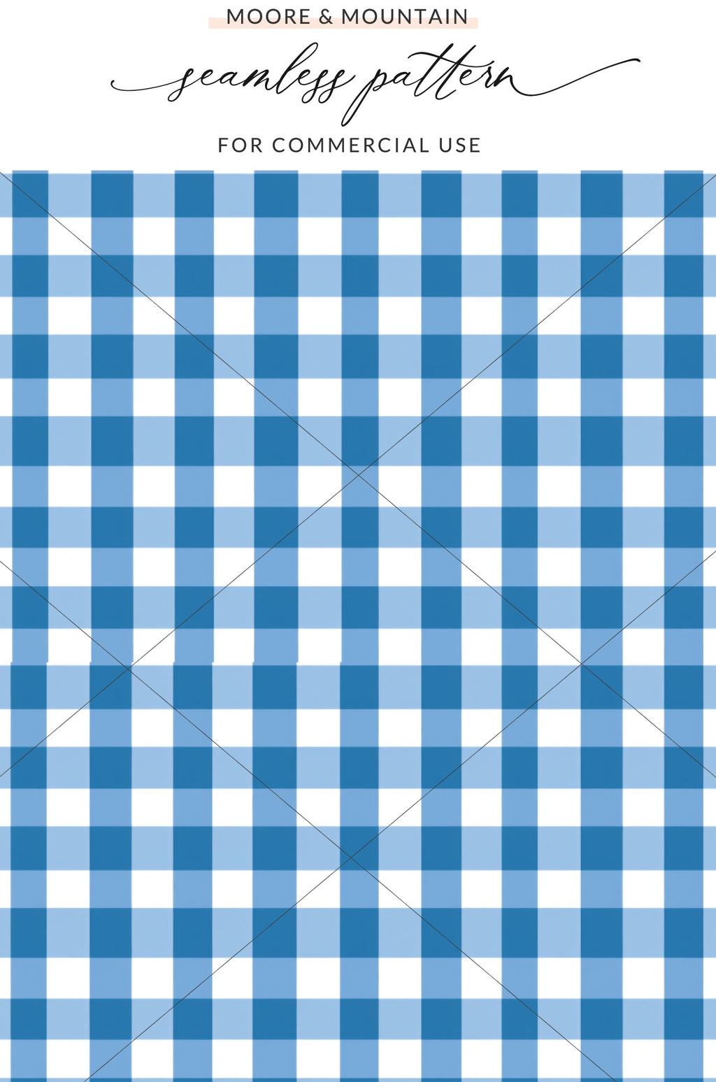 Blue and White Checkered Seamless Pattern Design