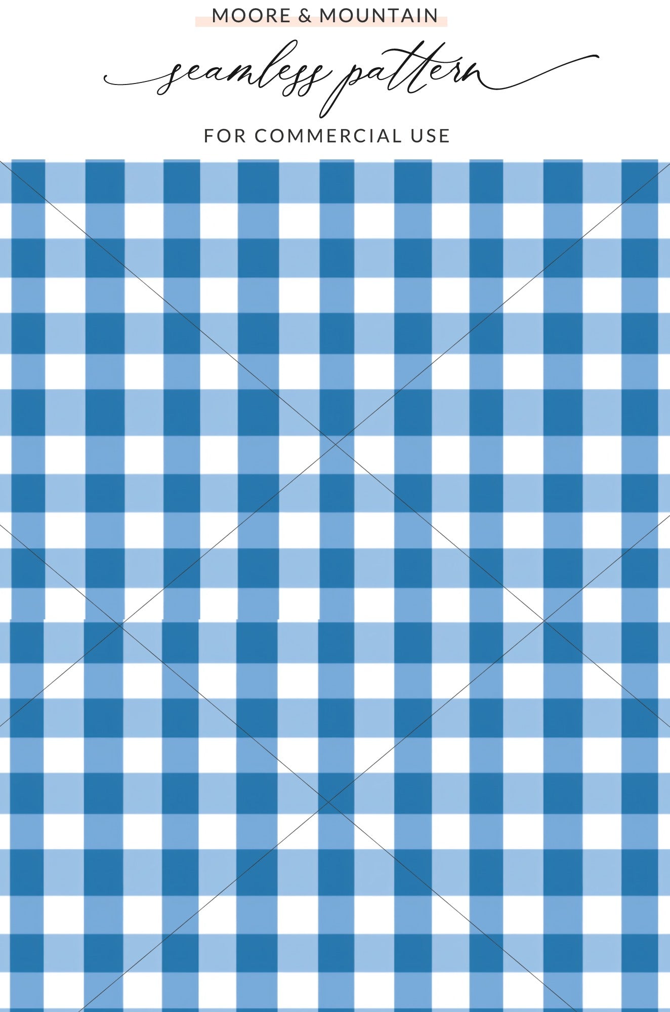 Blue and White Checkered Seamless Pattern Design
