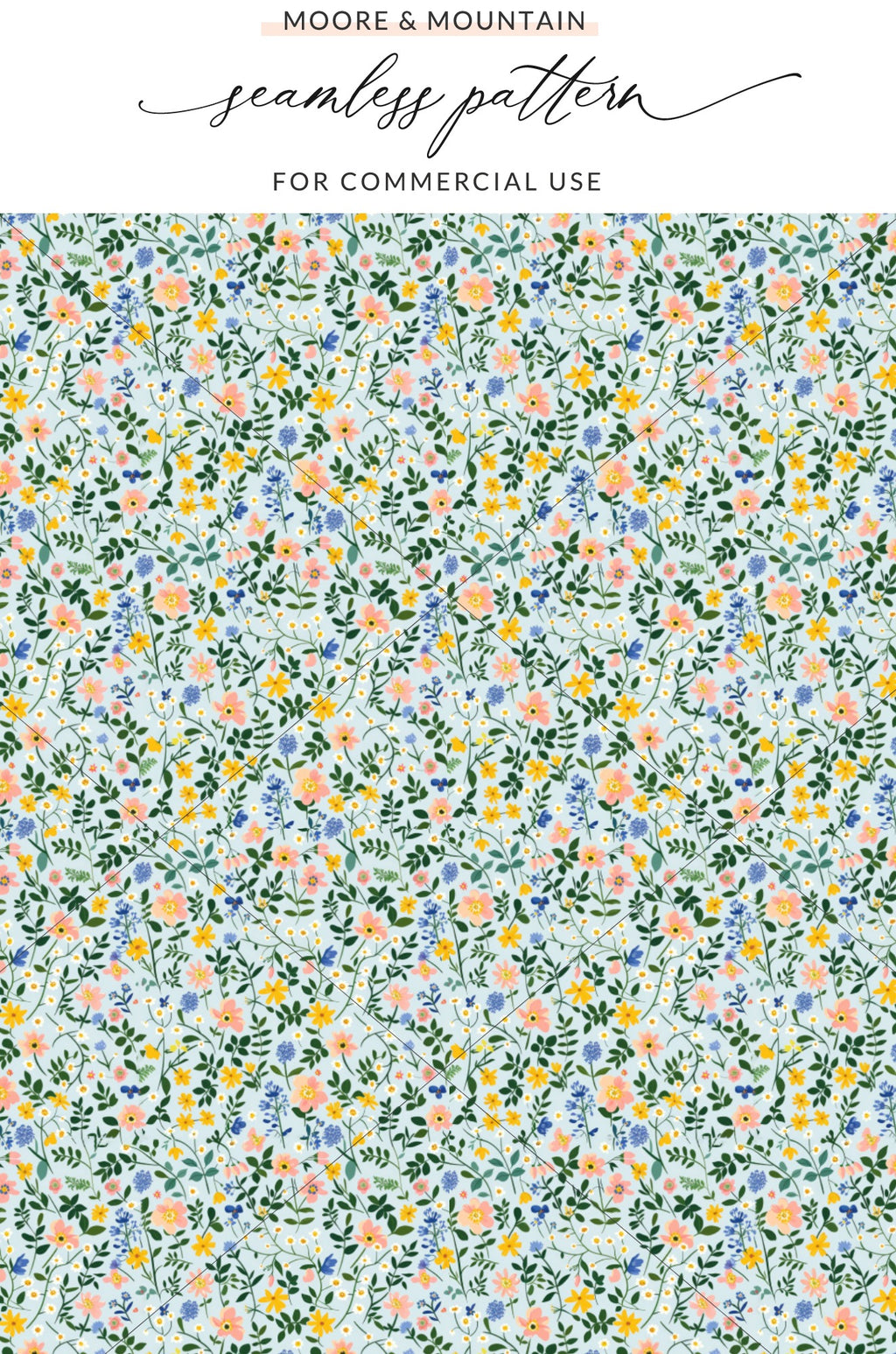 Seamless Floral Pattern for Commercial Use