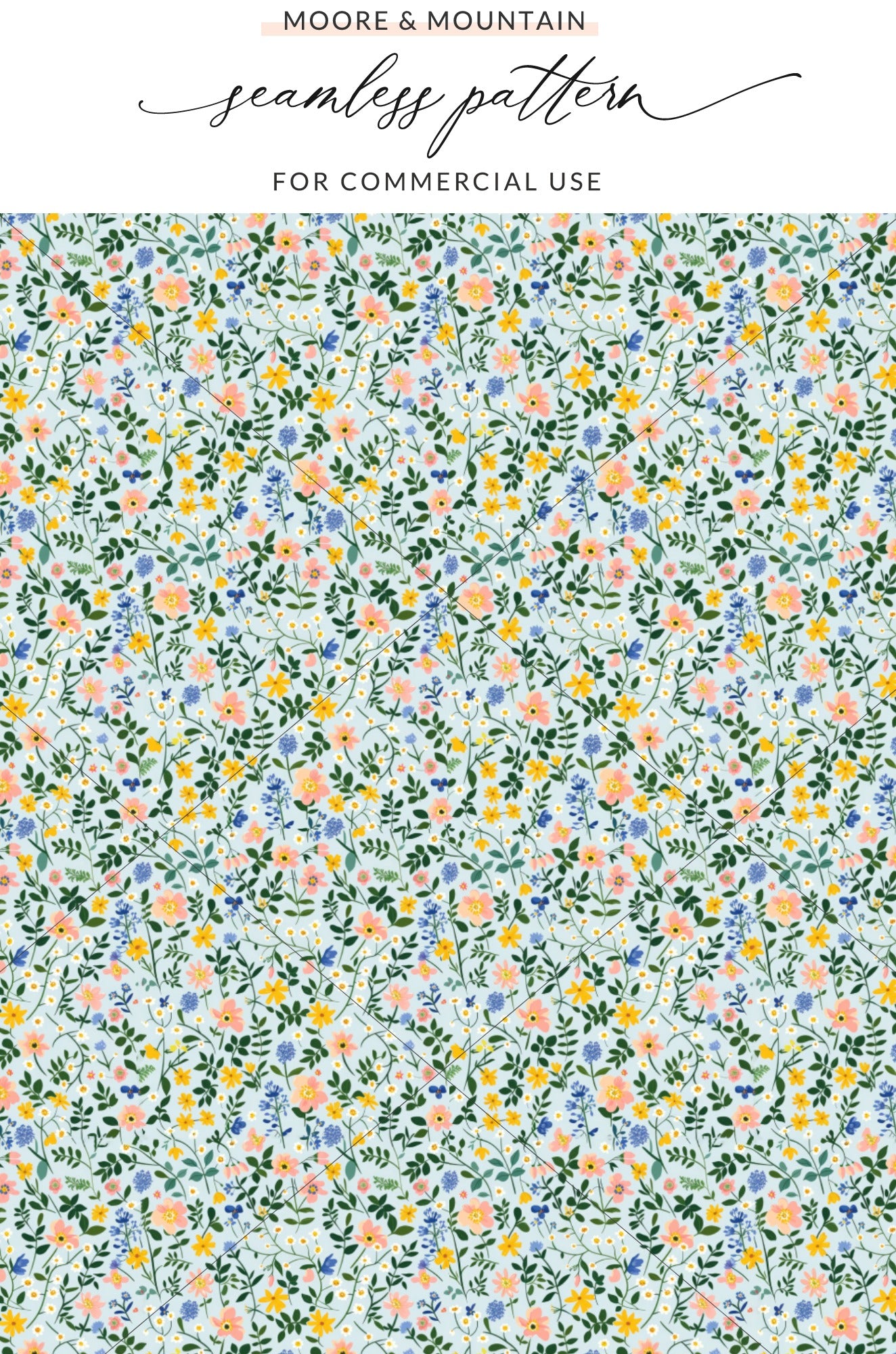 Seamless Floral Pattern for Commercial Use