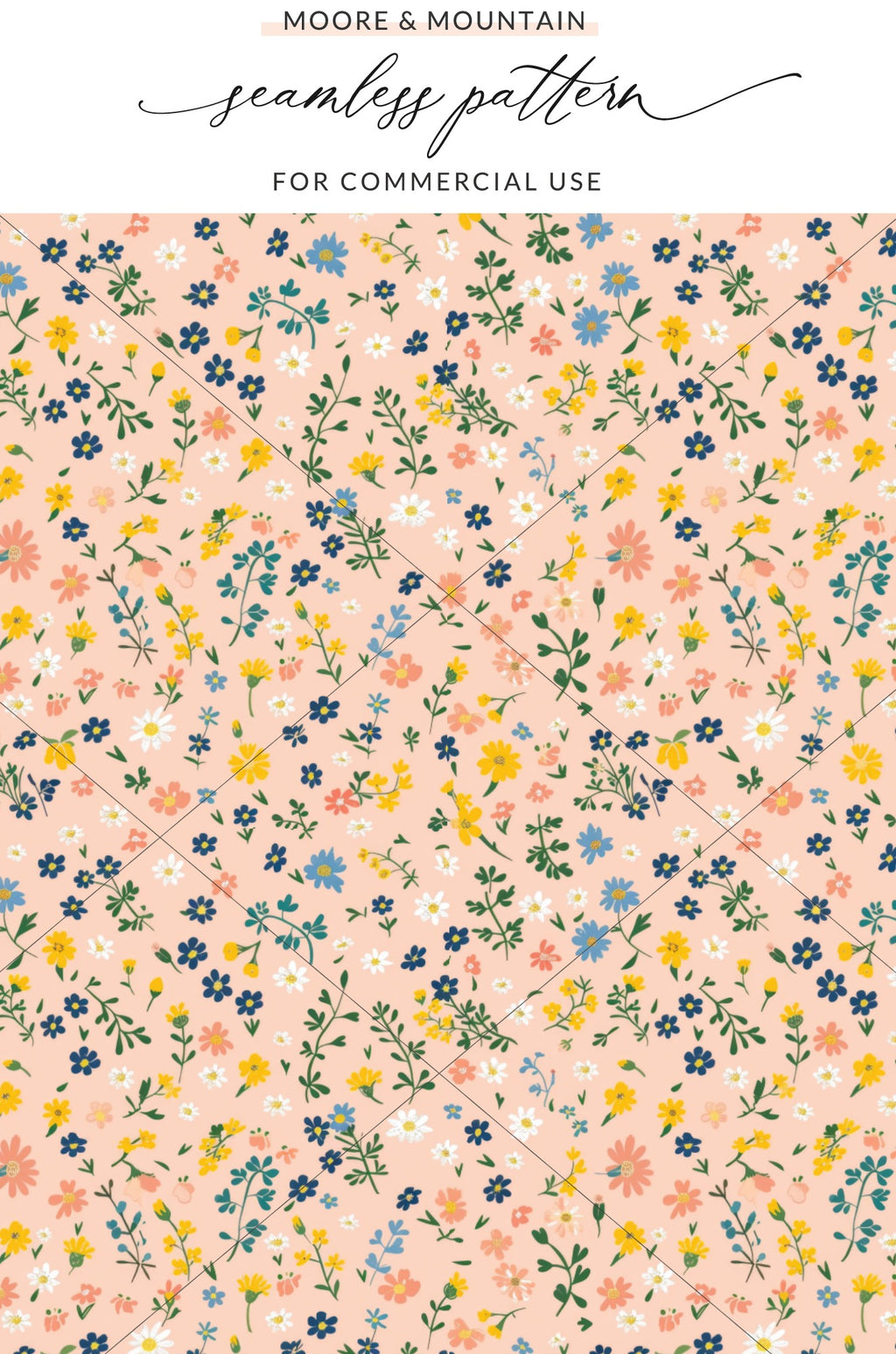 Colorful Floral Seamless Pattern for Commercial Use