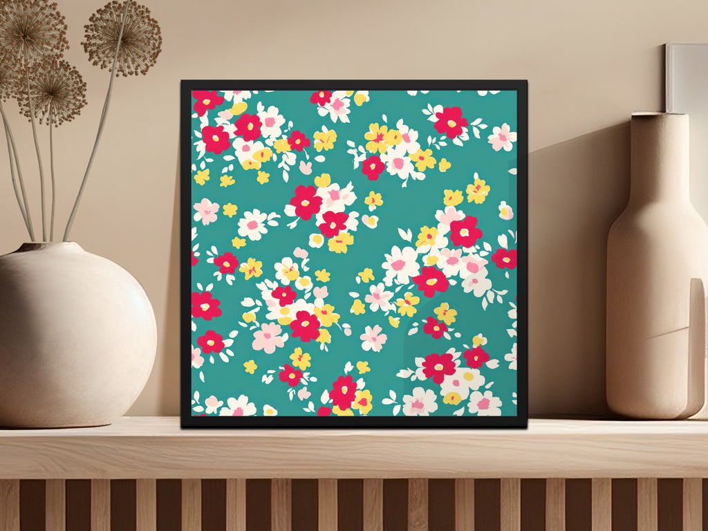 Vibrant Floral Pattern Artwork for Home Décor Product