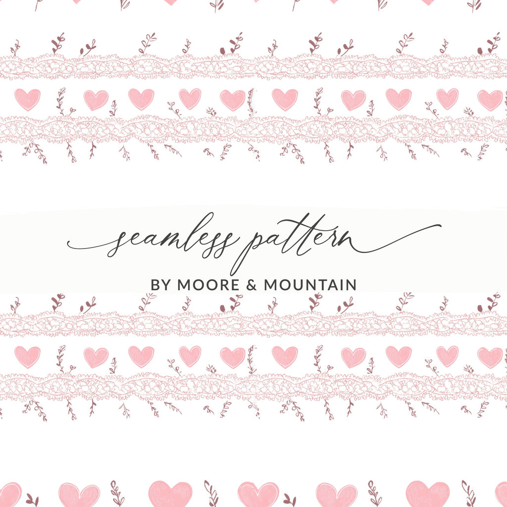Charming Pink Heart Seamless Pattern Design