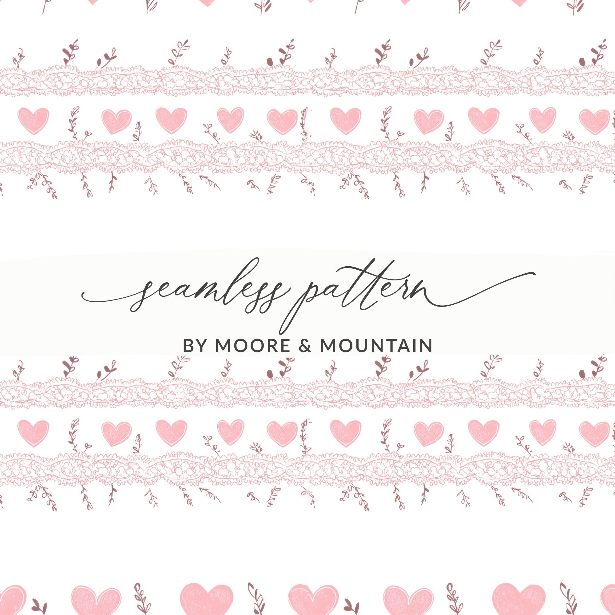 Charming Pink Heart Seamless Pattern Design