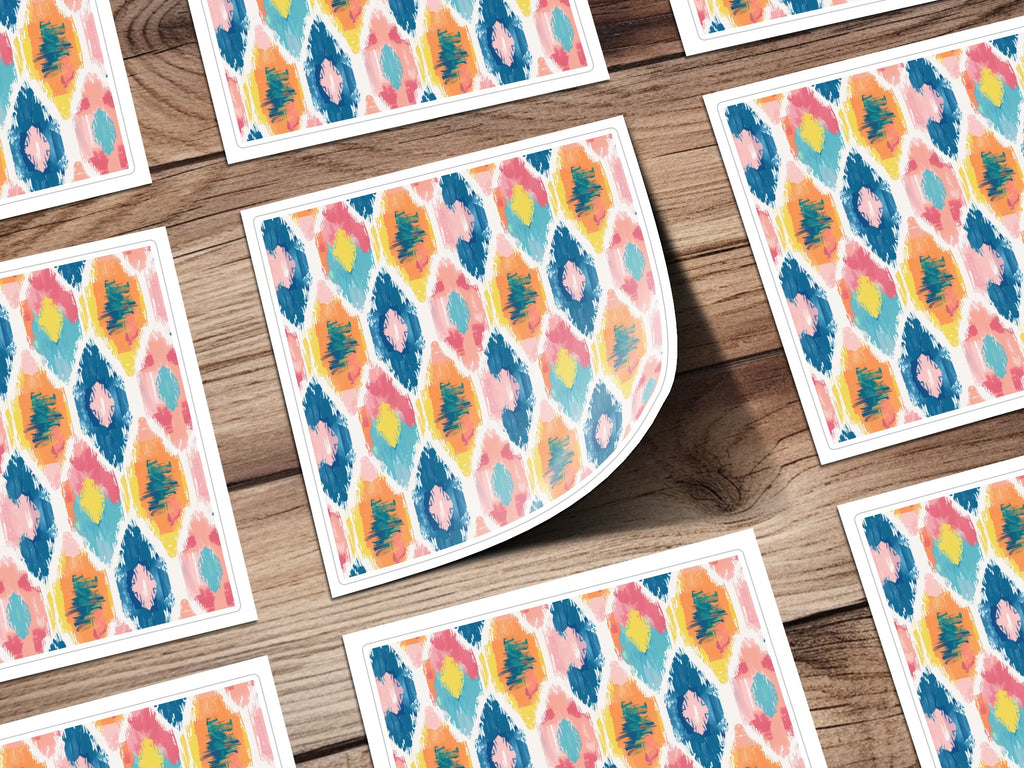 Colorful Abstract Pattern on Wooden Surface Design