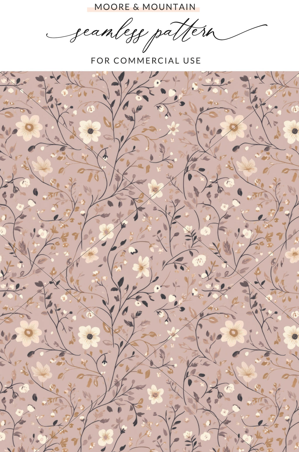 Seamless Floral Pattern for Commercial Use Product