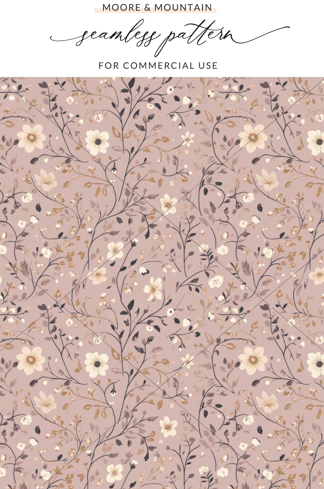 Seamless Floral Pattern for Commercial Use Product