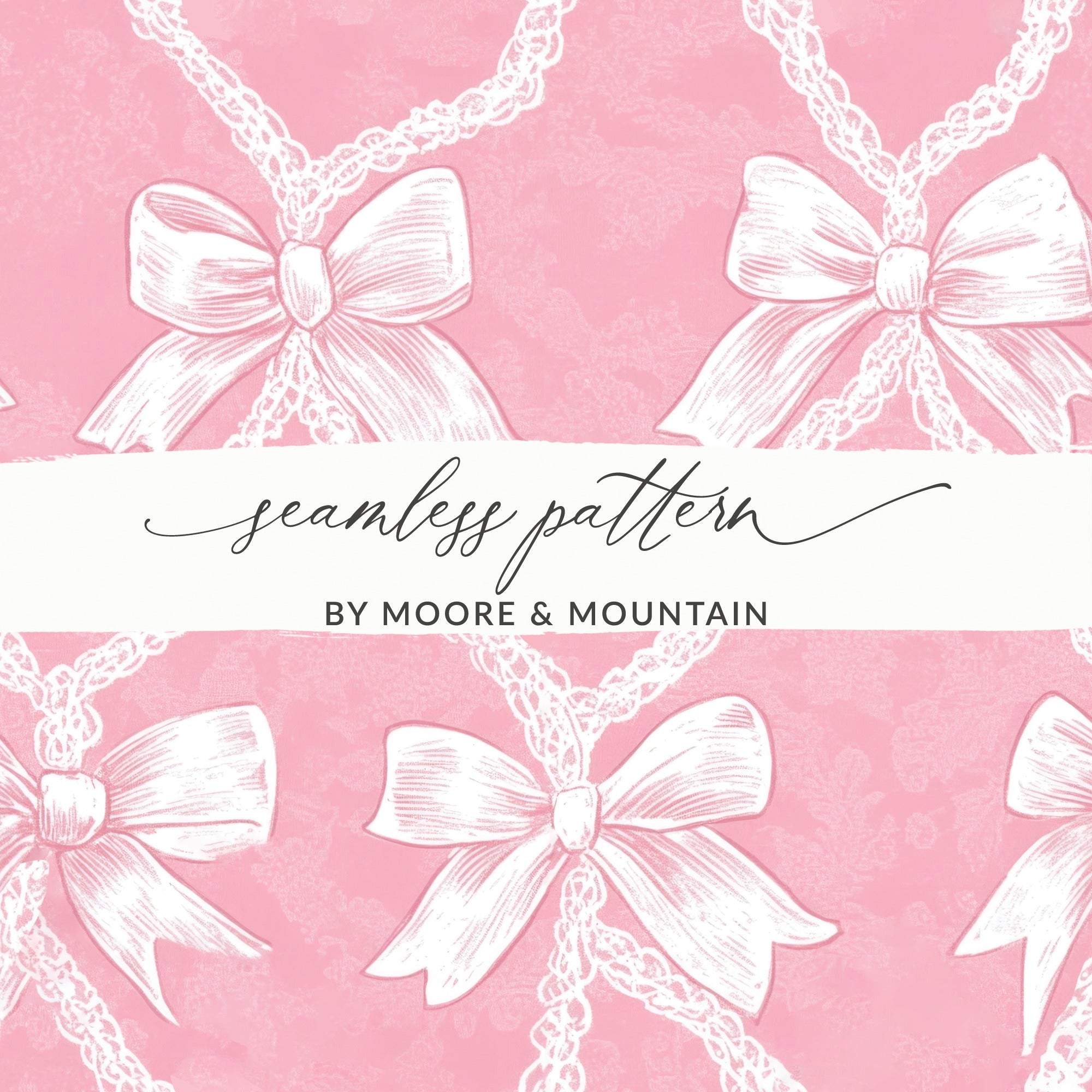 Pink Bow Lace Seamless Pattern Design Item Product