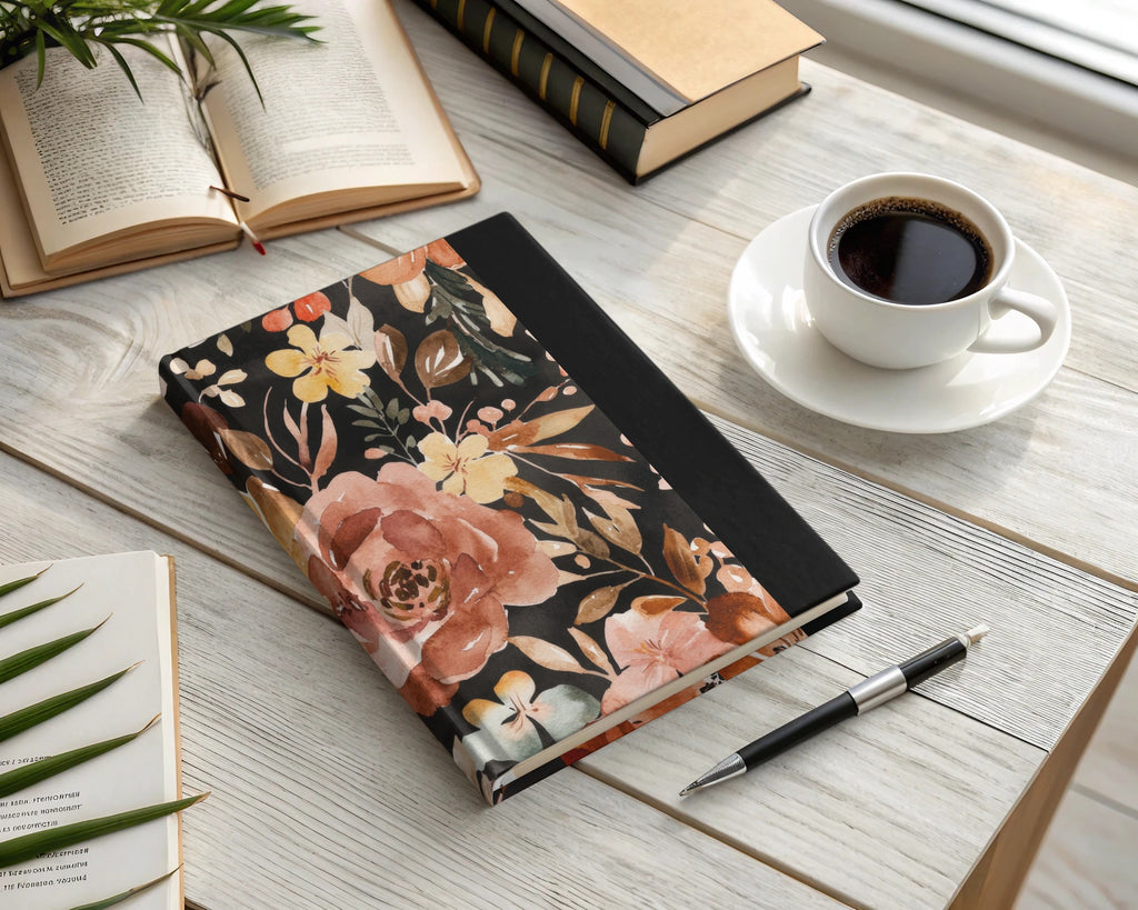Floral Patterned Hardcover Journal for Note-Taking