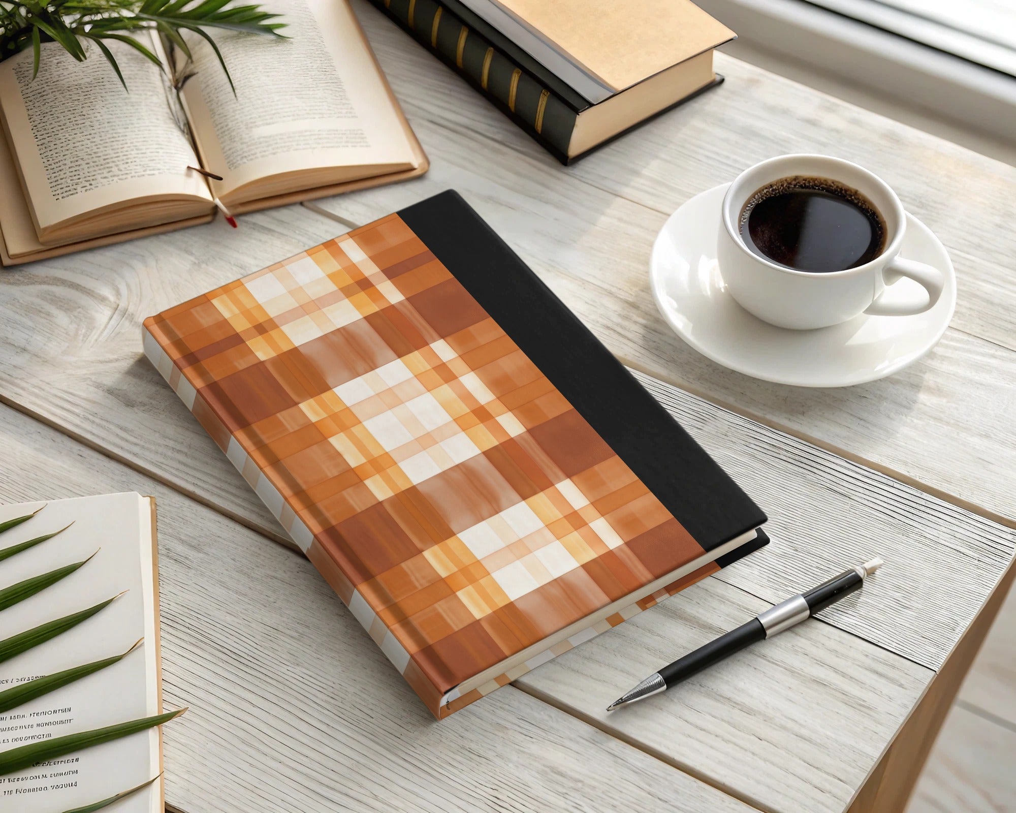 Vintage Plaid Hardcover Notebook Journal for Writing