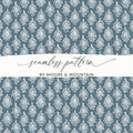 Blue and White Seamless Pattern by Moore and Mountain