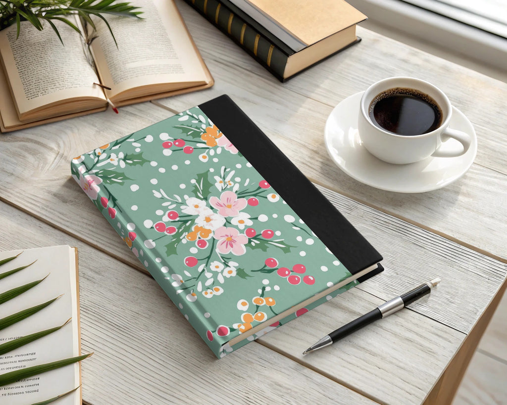Floral Design Hardcover Journal Notebook for Writing