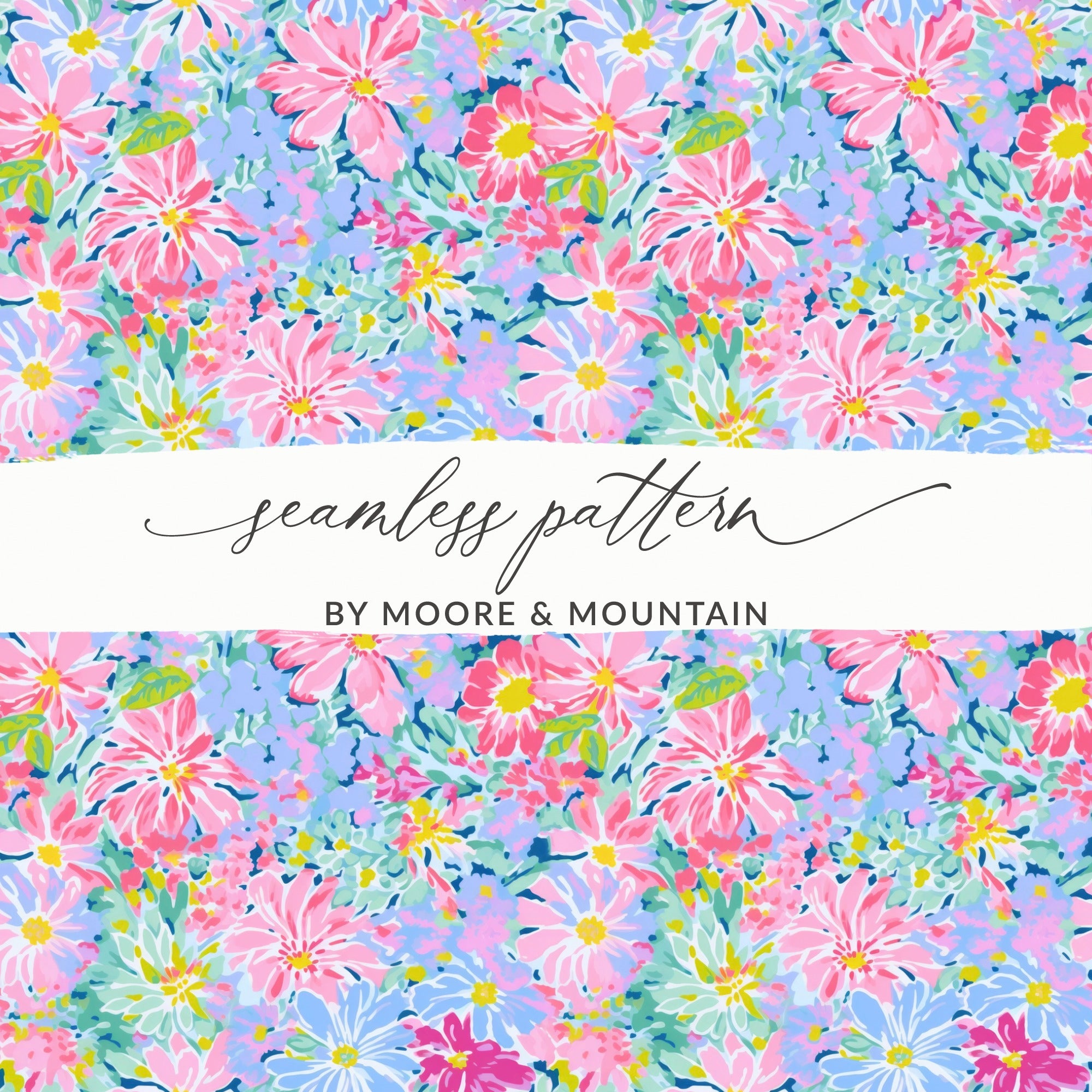 Colorful Floral Seamless Pattern by Moore & Mountain