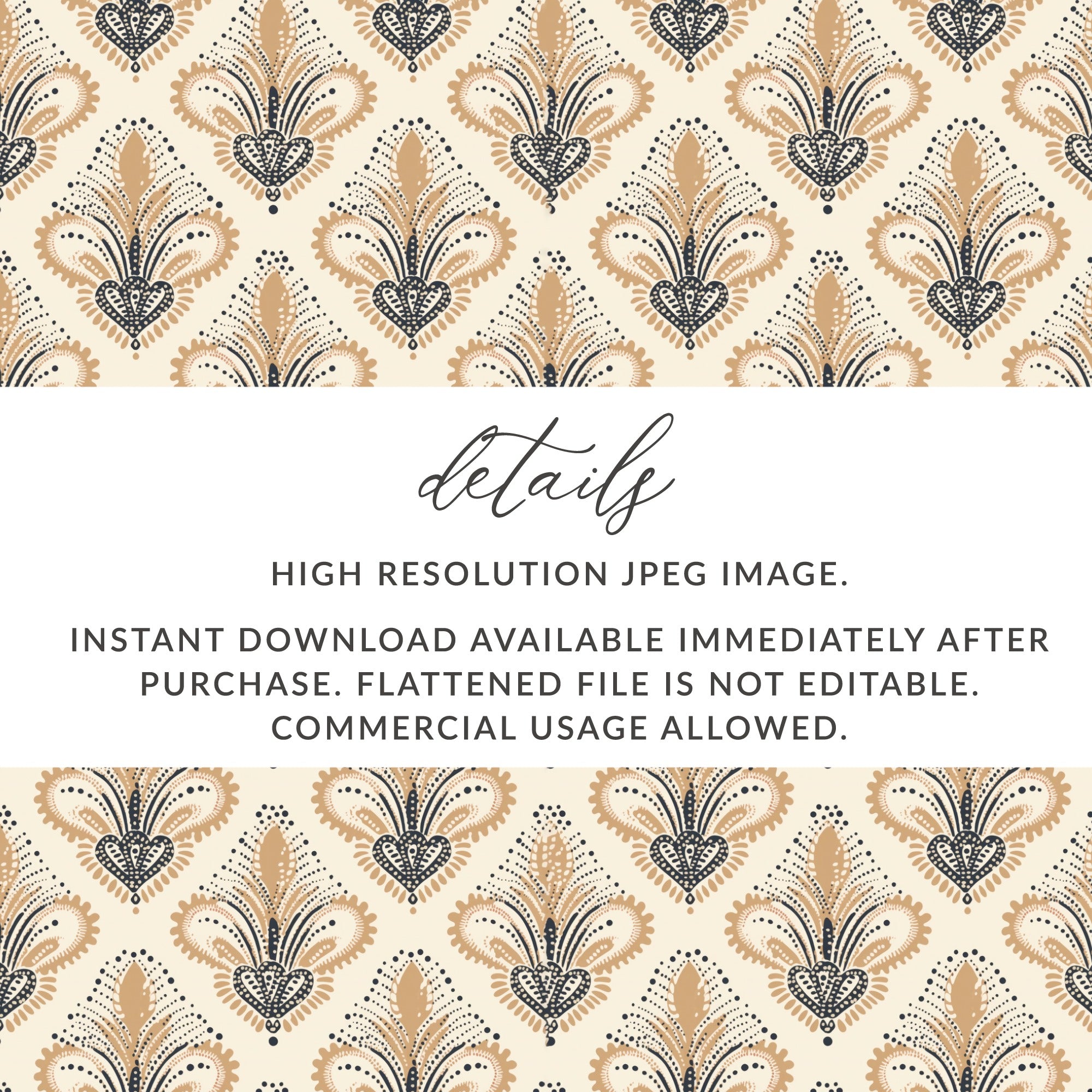 High Resolution Decorative Pattern Instant Download