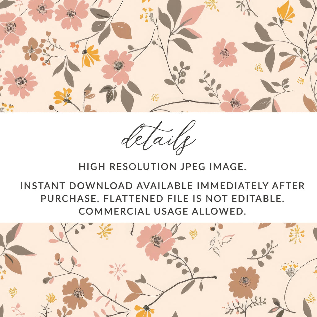 Floral High Resolution JPEG Image for Instant Download