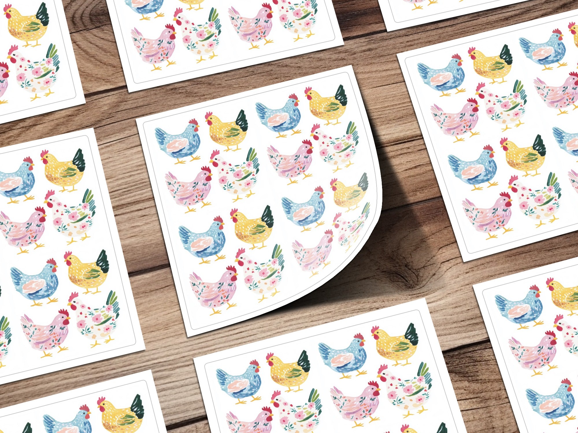 Watercolor Floral Chicken Sticker Sheets Farmyard Decor product type
Chicken stickers
Floral chickens
Watercolor art
Farm animal decals
Cute poultry
Decorative stickers
Planner stickers
Journal stickers
Scrapbooking supplies
Animal themed
Rooster hen
Colorful chickens
Gift ideas
DIY craft
Stationery items
Homestead decor
Country living
Pattern stickers
Sheet stickers
Poultry stickers