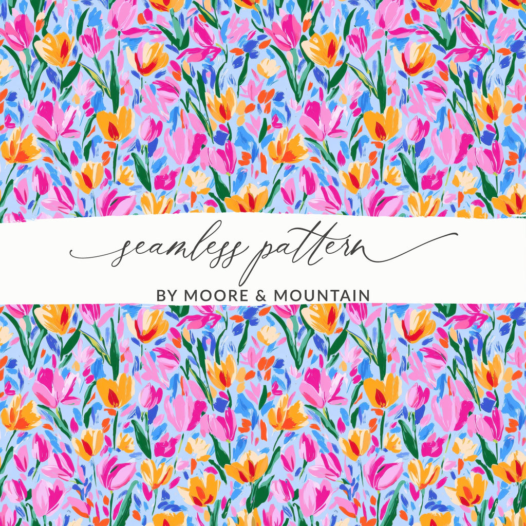 Colorful Floral Seamless Pattern by Moore & Mountain Design