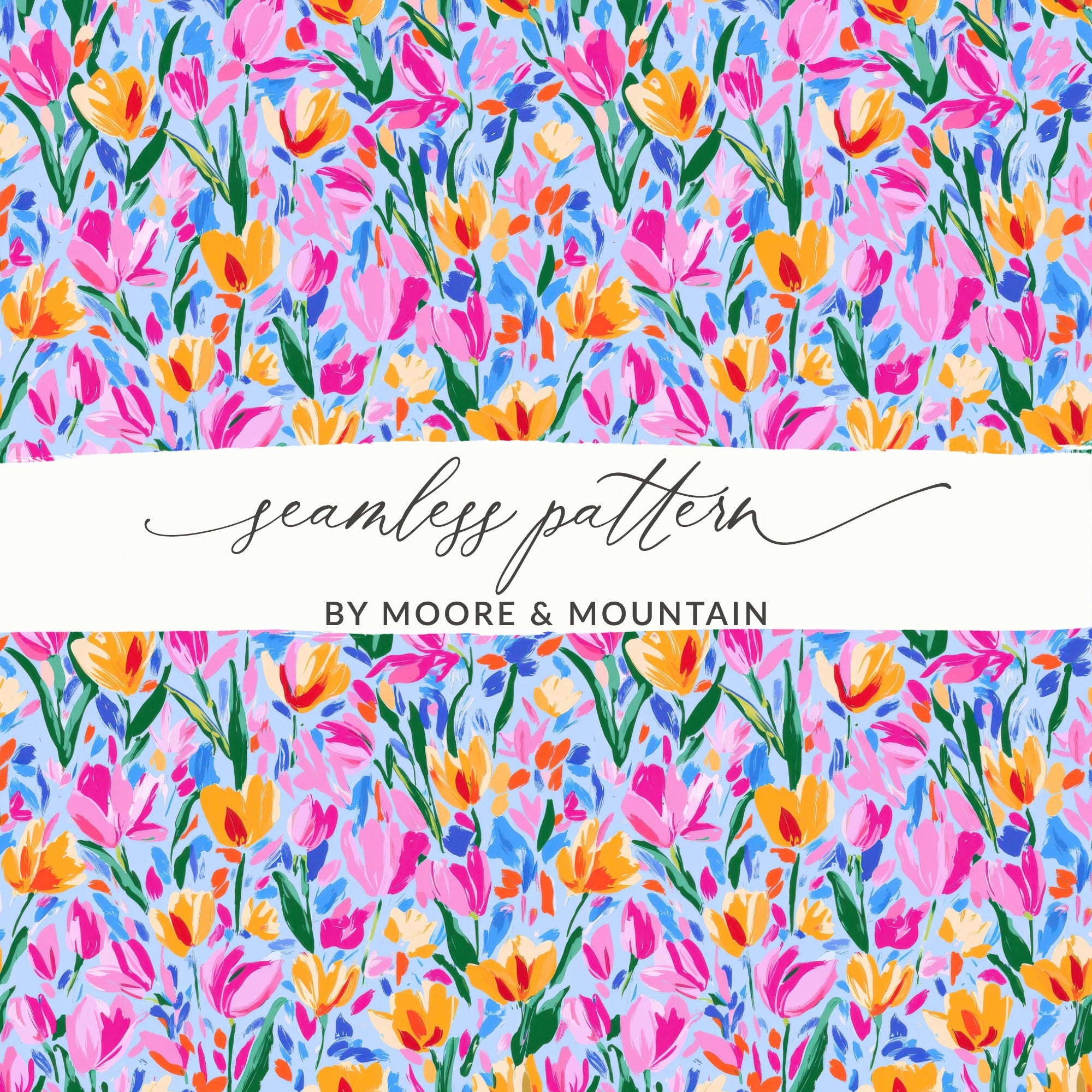 Colorful Floral Seamless Pattern by Moore & Mountain Design