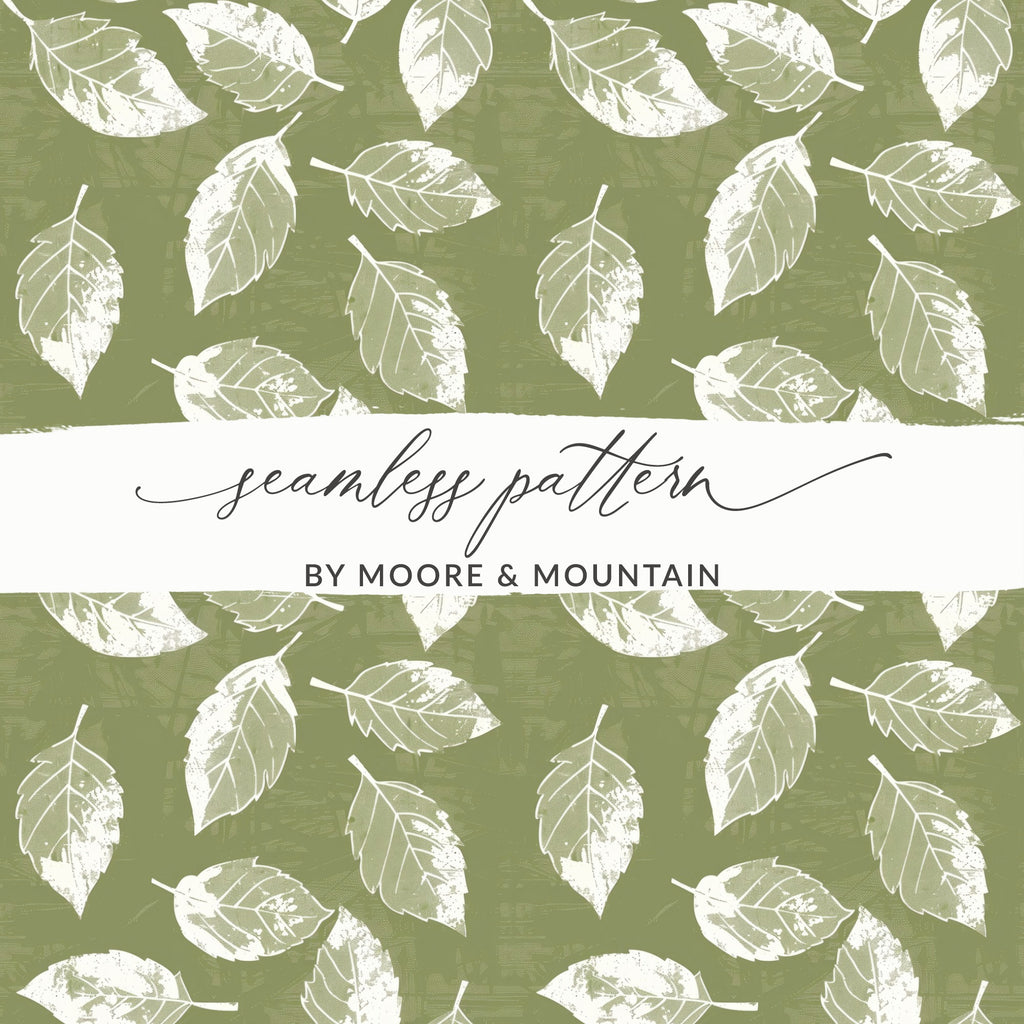 Green Leaf Seamless Pattern by Moore & Mountain