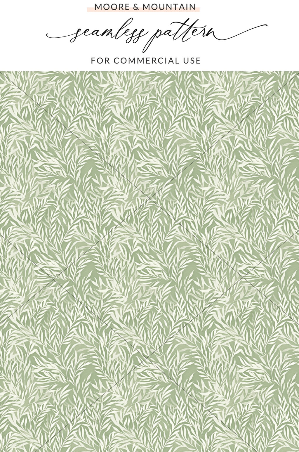 Green Leafy Seamless Pattern for Commercial Use Product