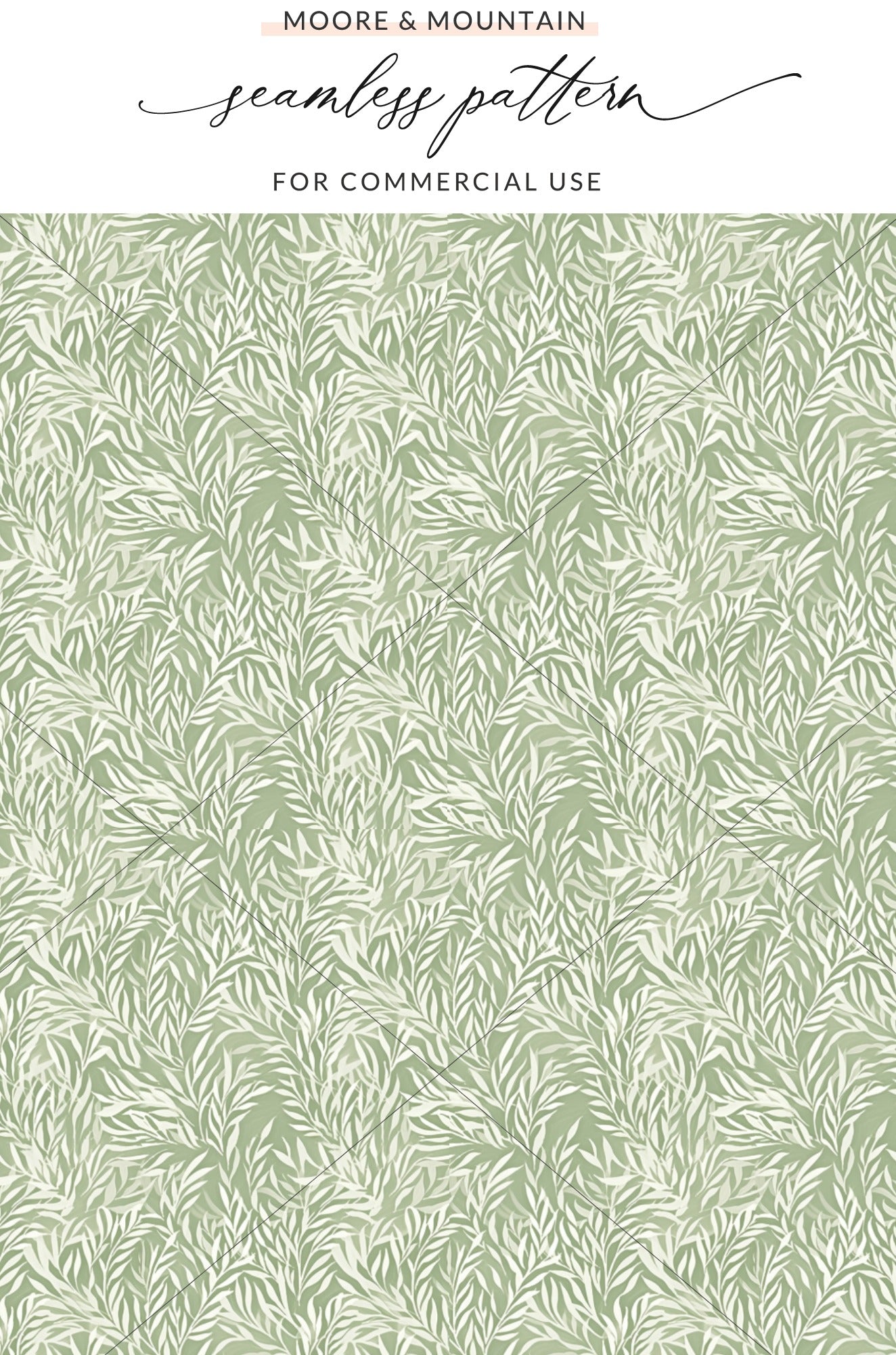 Green Leafy Seamless Pattern for Commercial Use Product