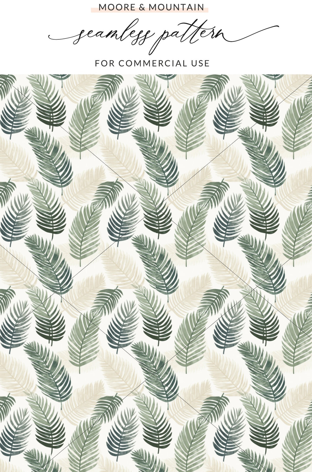 Tropical Leaves Seamless Pattern for Commercial Use