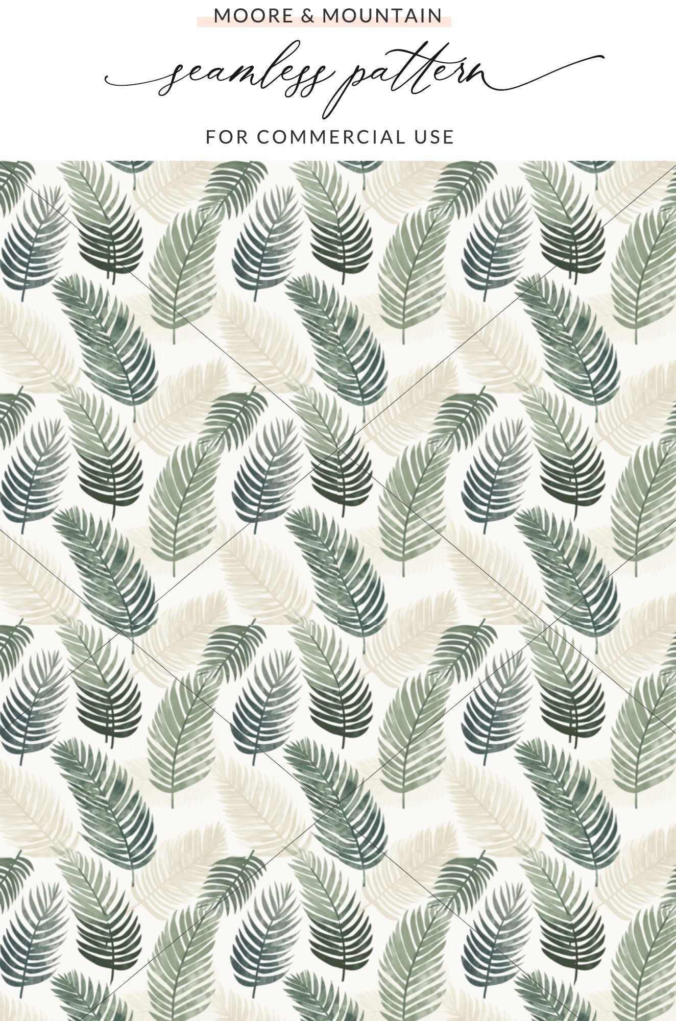 Tropical Leaves Seamless Pattern for Commercial Use