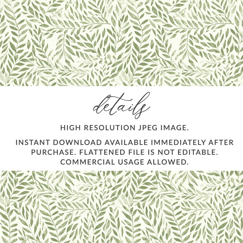 High Resolution JPEG Leaf Pattern Instant Download