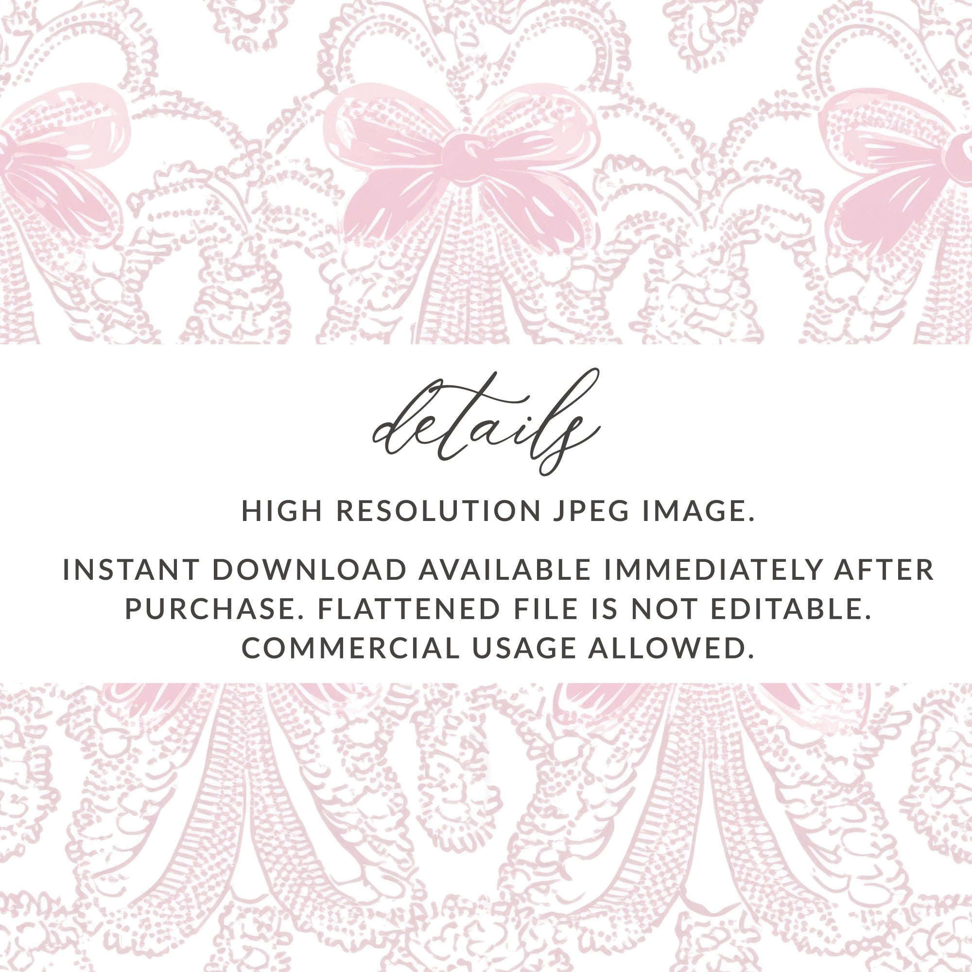Pink Lace Bow High-Resolution JPEG Image Download