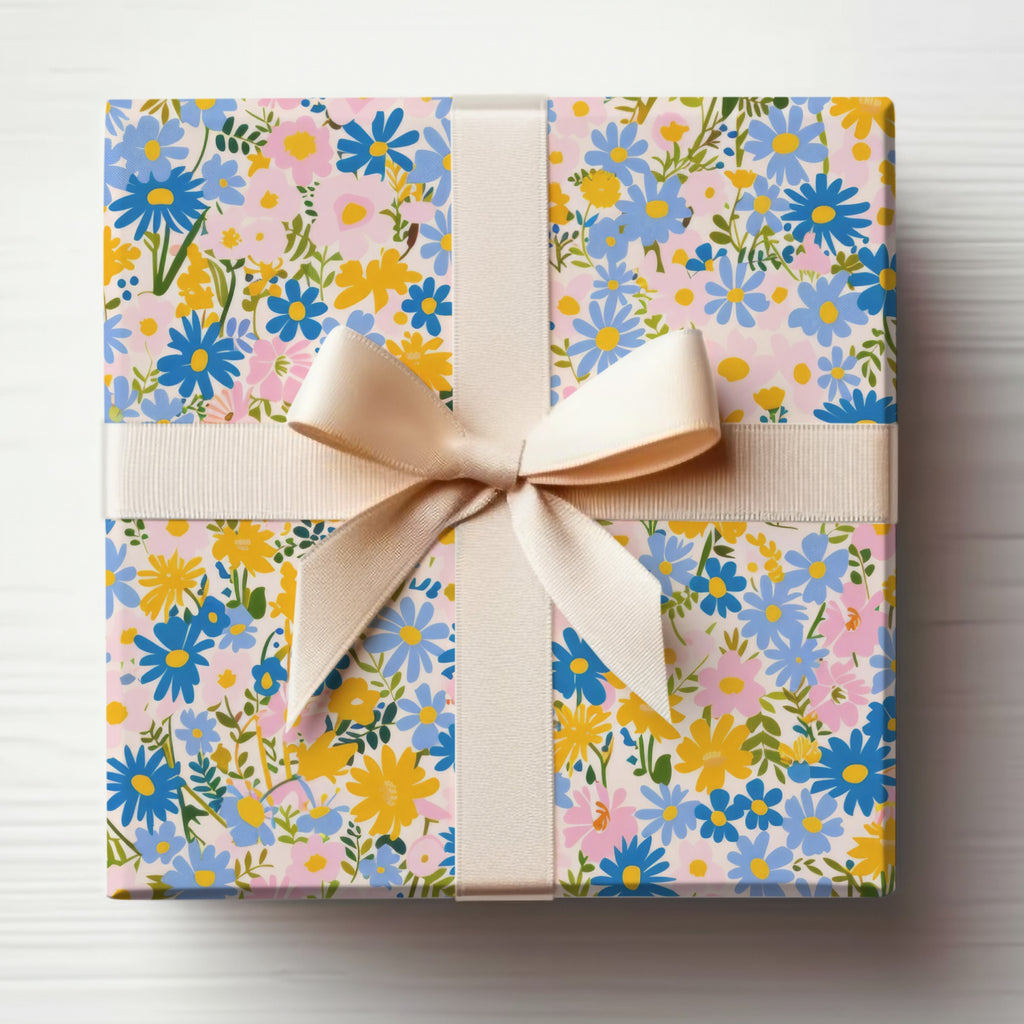 Colorful Floral Design Gift Wrapping Paper Product