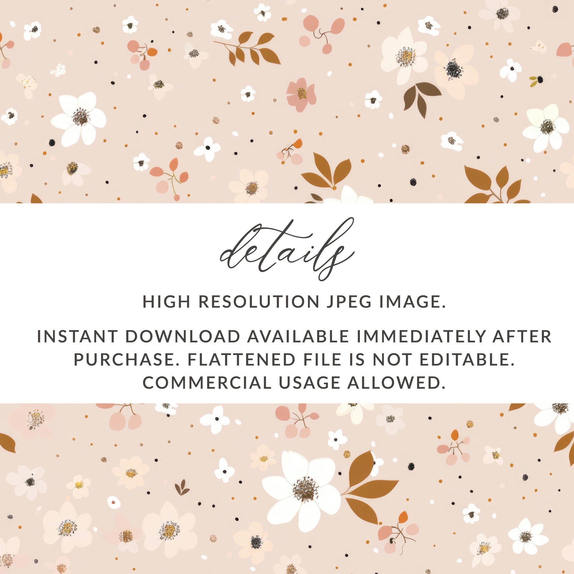 High Resolution Floral Pattern Downloadable JPG