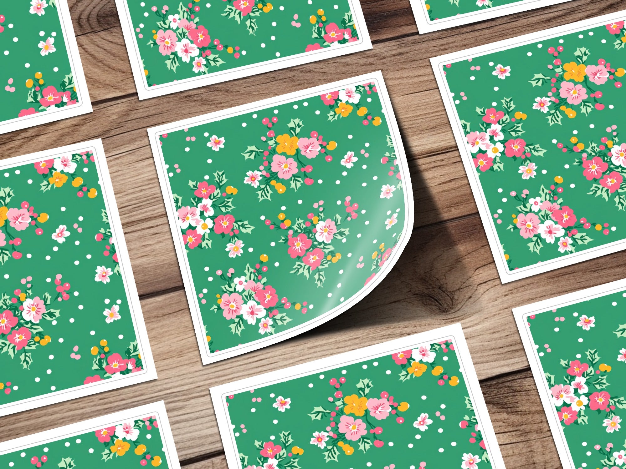 Vibrant Floral Pattern Decorative Stickers Pack