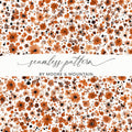 Orange Floral Seamless Pattern by Moore & Mountain