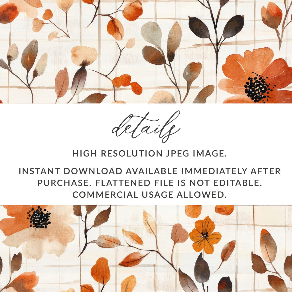 Autumn Floral High Resolution JPEG Instant Download