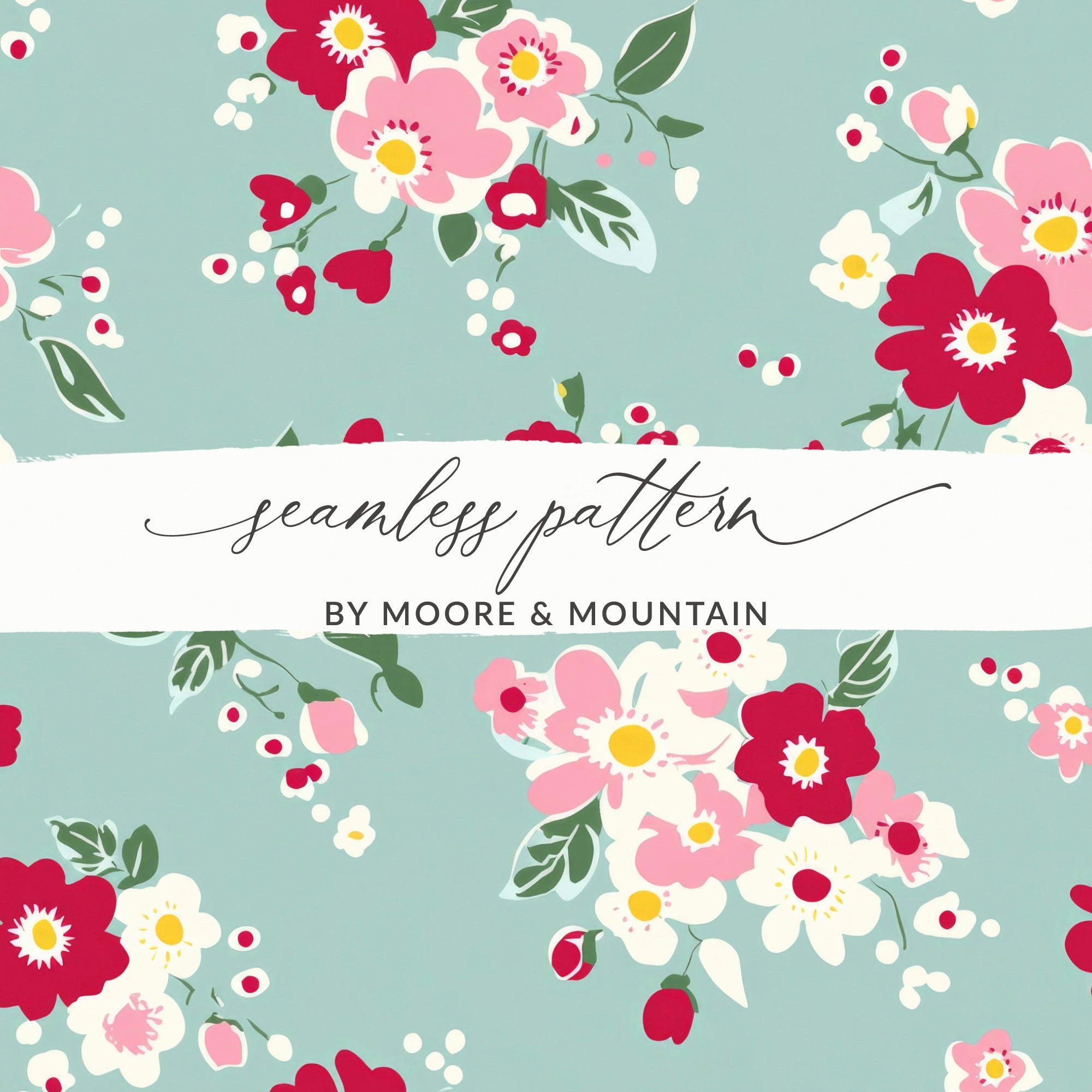 Beautiful Seamless Floral Pattern by Moore & Mountain