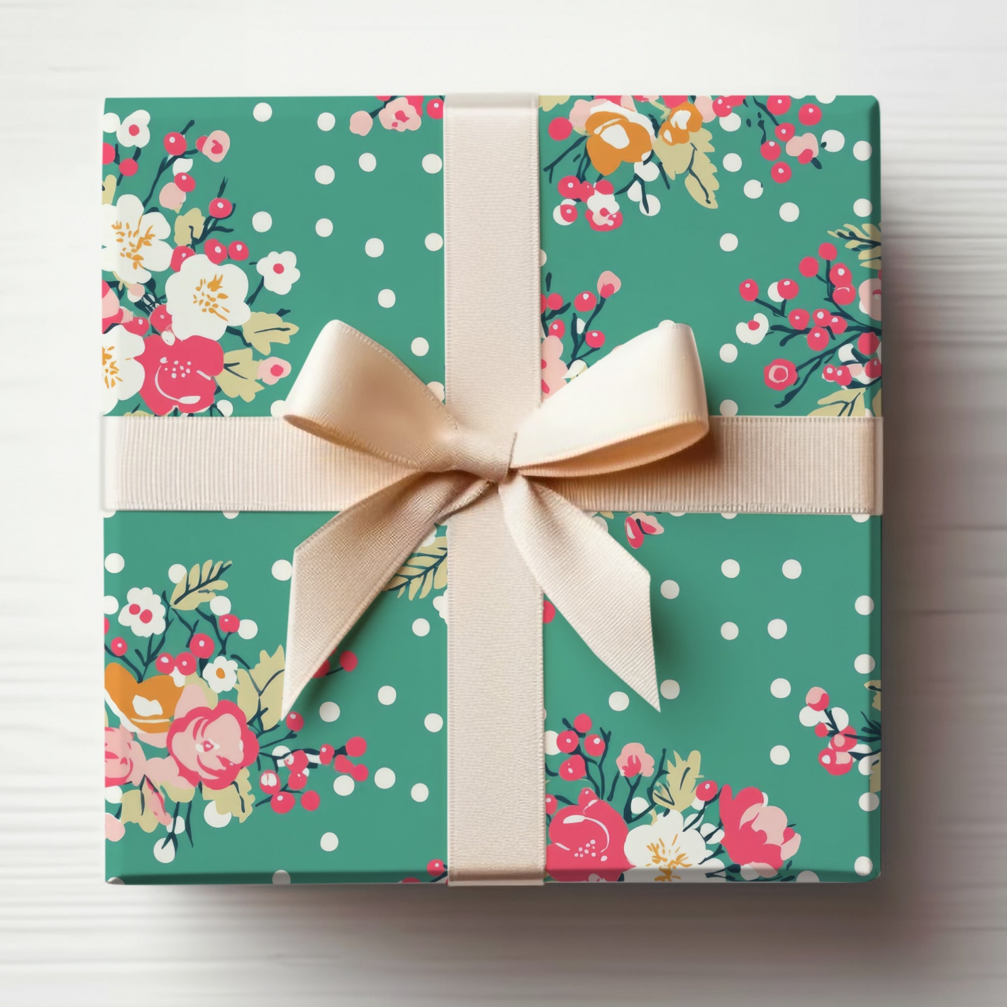 Elegant Floral Gift Box with Bow for Special Occasions