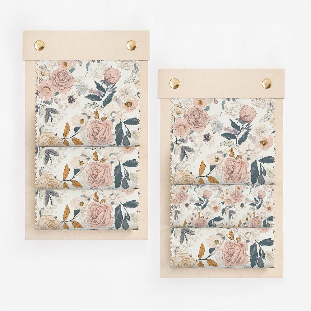 Beautiful Floral Print Window Coverings with Rose Design