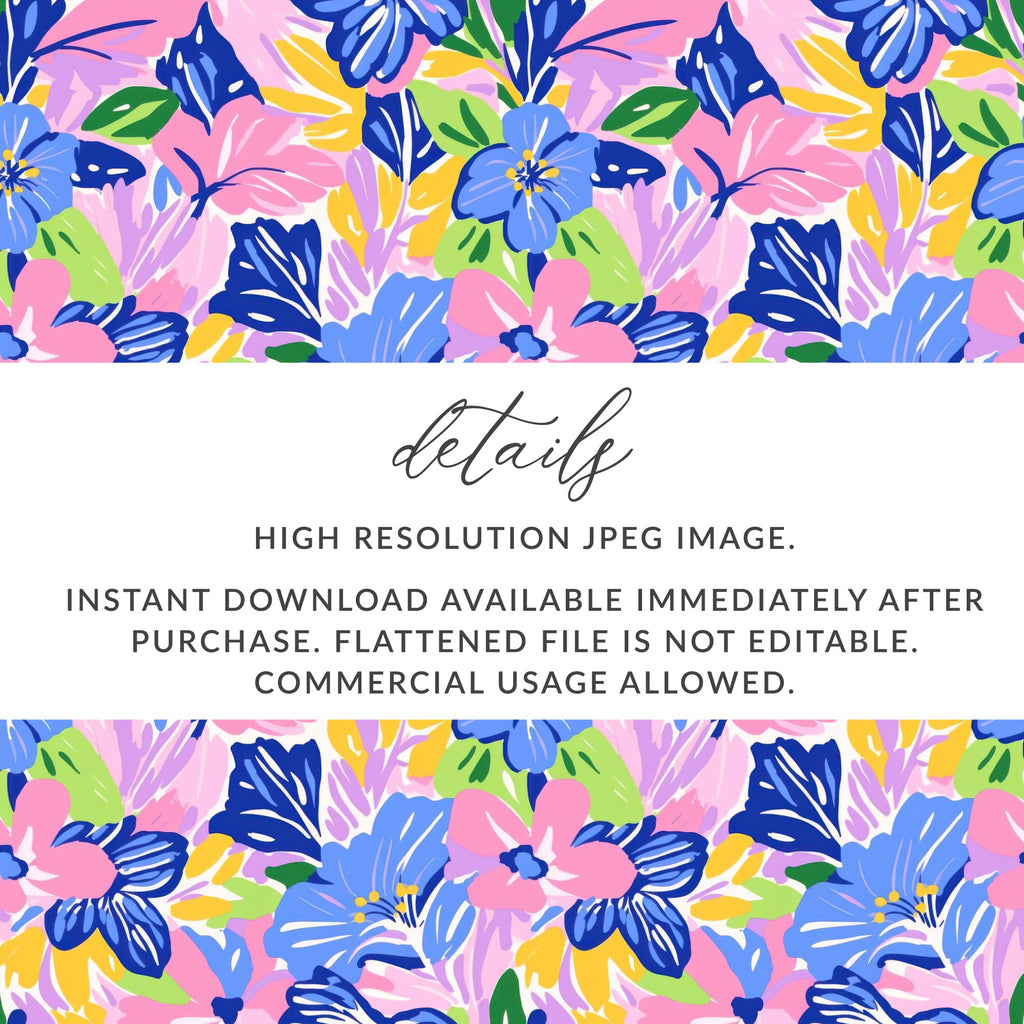 Floral pattern background with text details, high resolution JPEG image.
