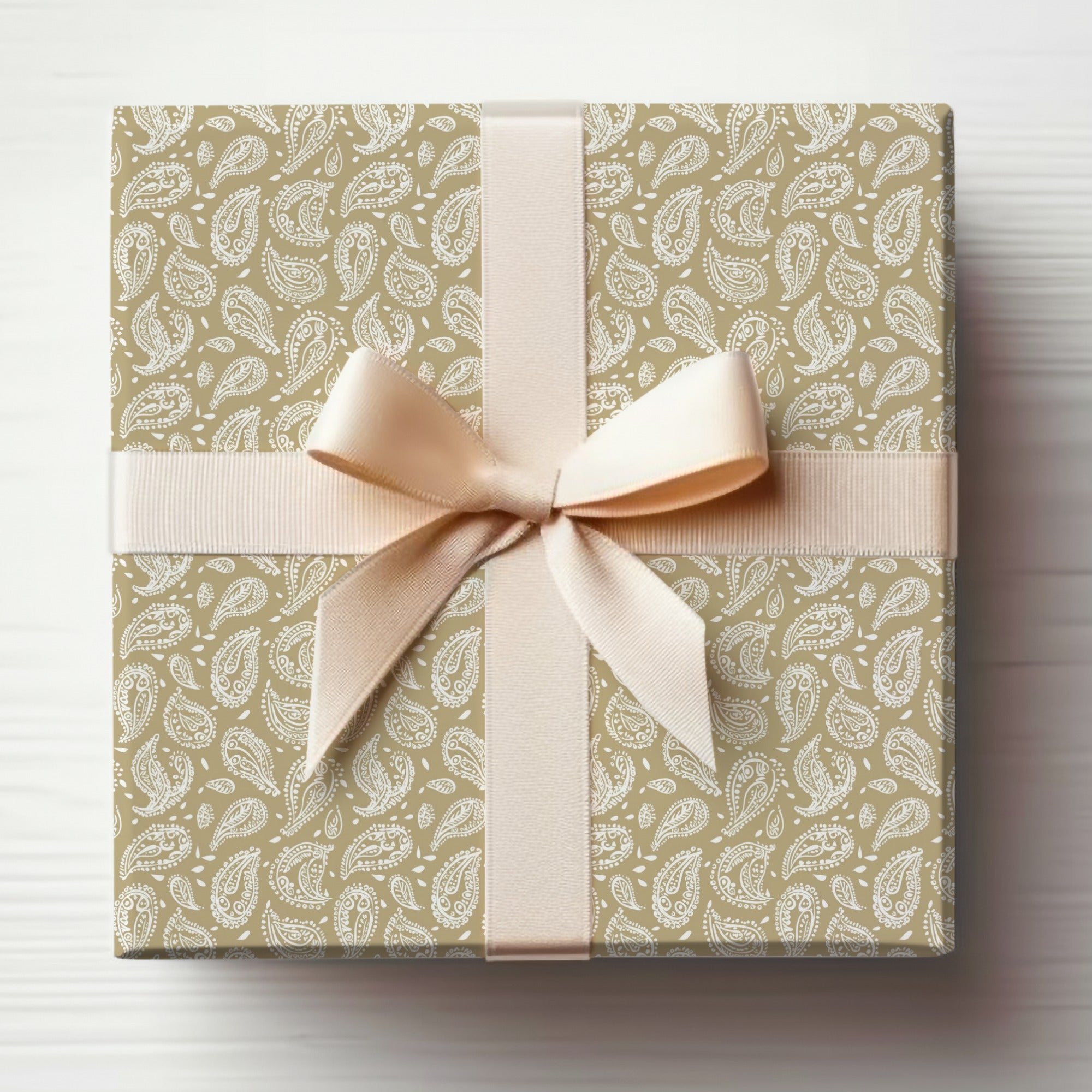 Elegant Paisley Patterned Gift Wrapped Box Product