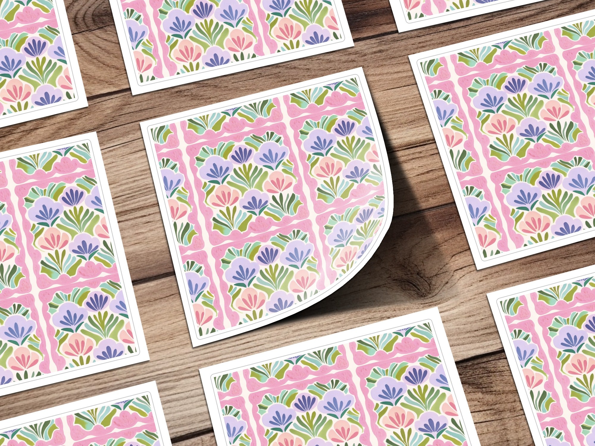 Colorful Floral Pattern Art Print Poster Decoration
