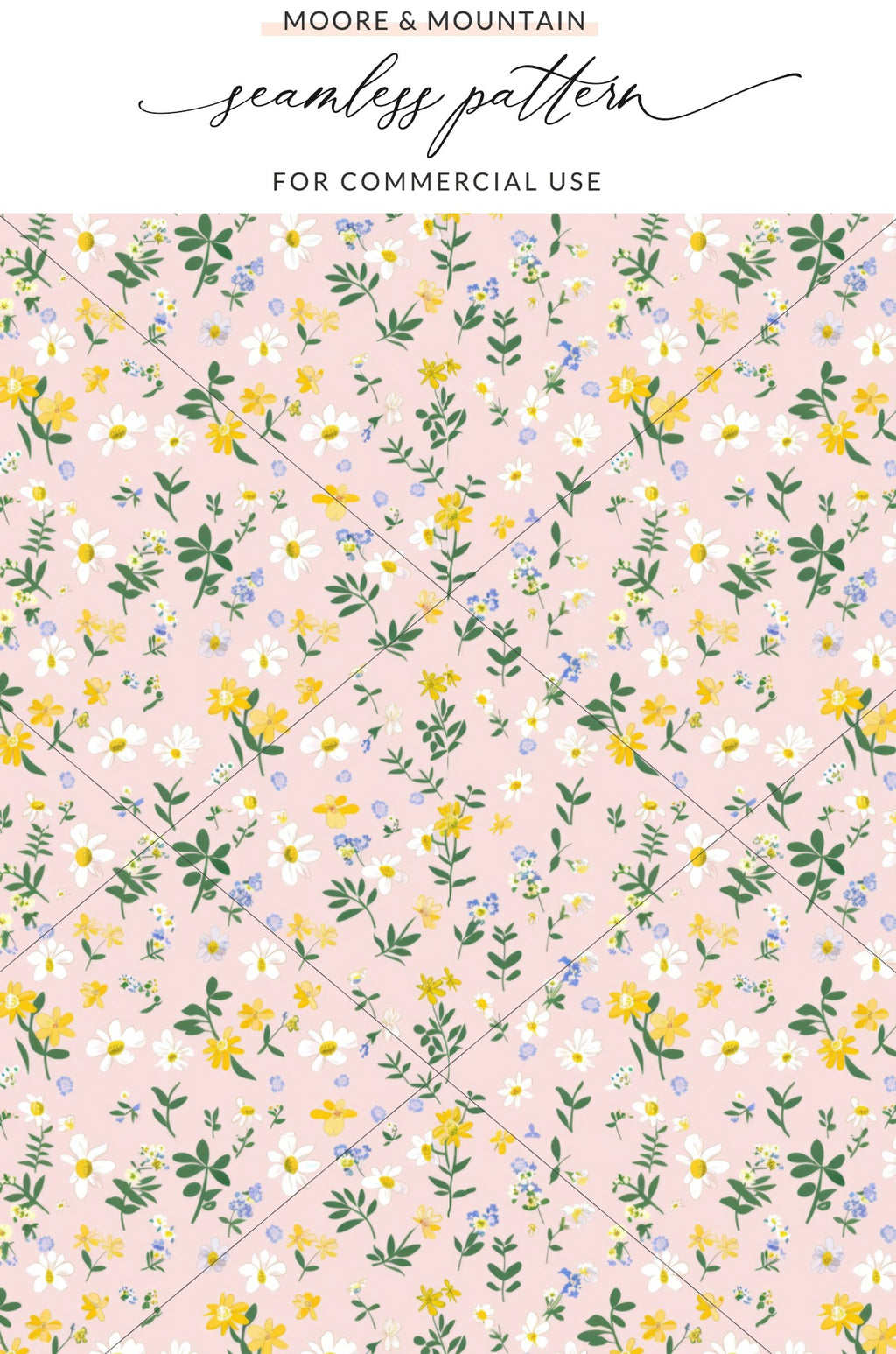 Moore & Mountain Seamless Pattern For Commercial Use
