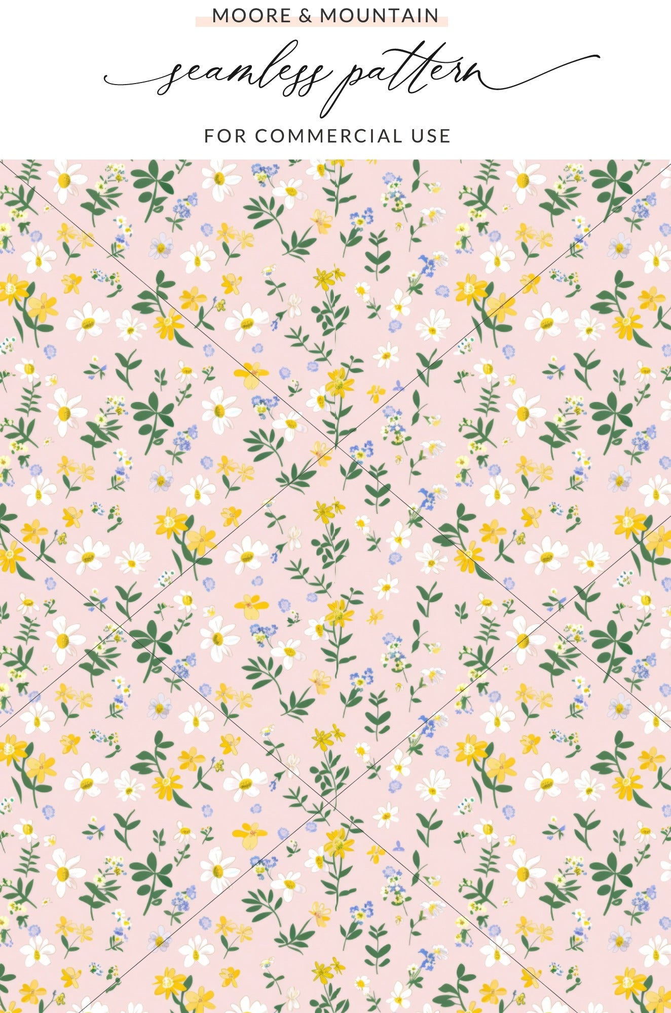 Moore & Mountain Seamless Pattern For Commercial Use