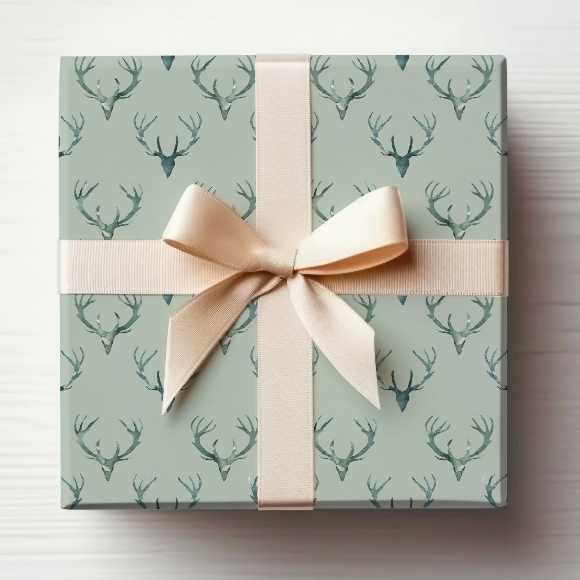Elegant Deer Antler Pattern Gift Wrapping Paper