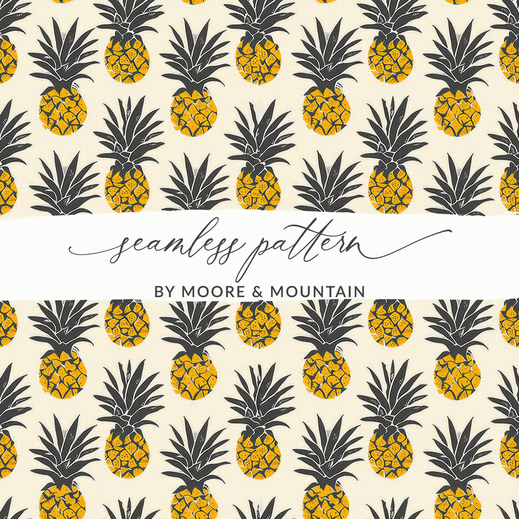 Pineapple Seamless Pattern by Moore & Mountain