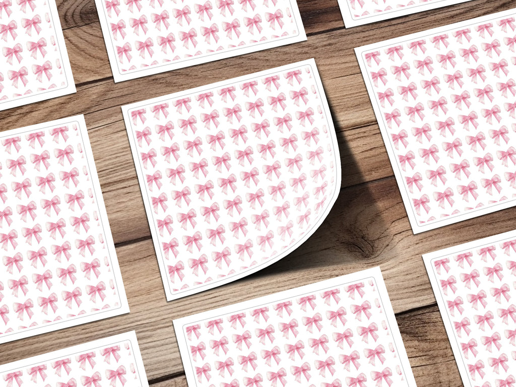 Cute Pink Bow Design Pattern Decorative Stickers Product